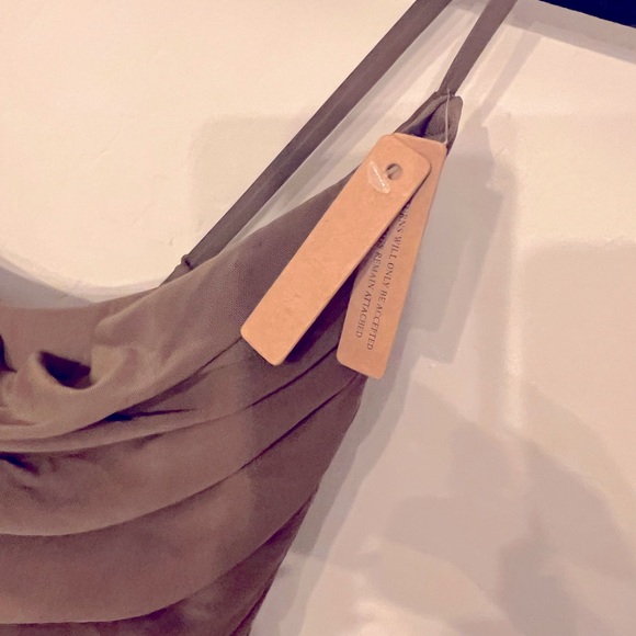 NWT | Shapellx Draped Mesh Shaping Dress (Olive Green) - Picture 4 of 7